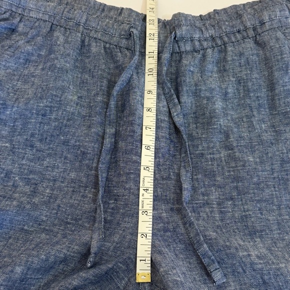 NWT Old Navy Women's Linen Blend Wide Leg Pants Blue Size Large - Picture 8 of 9
